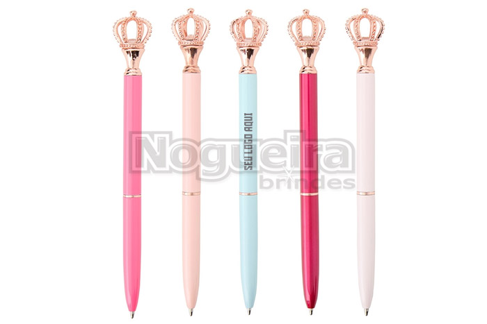 Caneta Metal Coroa Personalizada