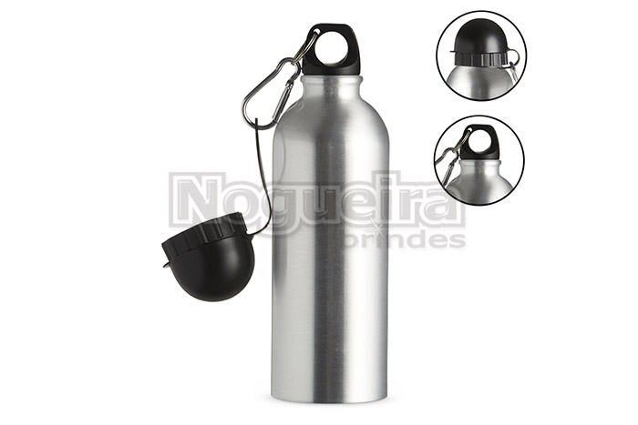 Squeeze Alumínio 500ml com Mosquetão Personalizado para Eventos
