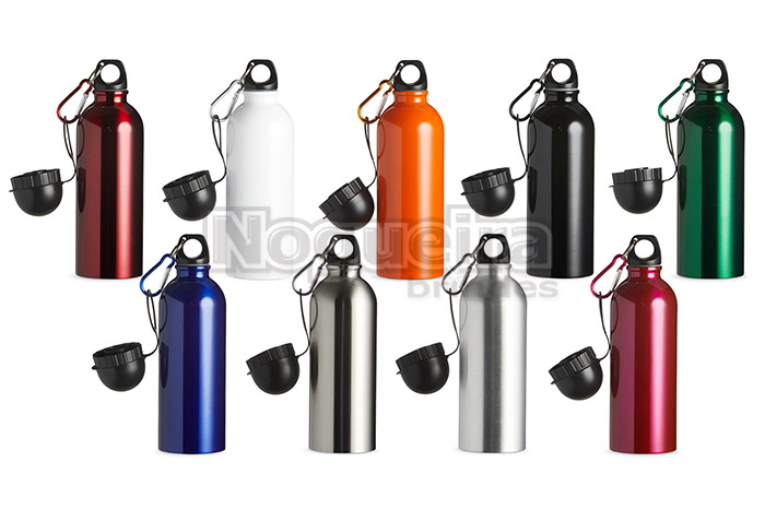 Squeeze Alumínio 500ml com Mosquetão Personalizado para Eventos