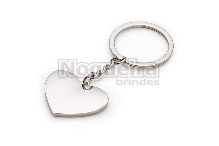 Chaveiro de Metal Coração Personalizado