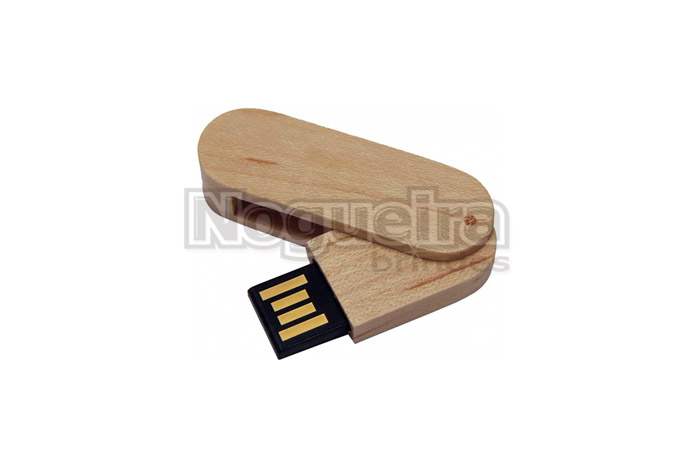 Mini Pen Drive Madeira Personalizado