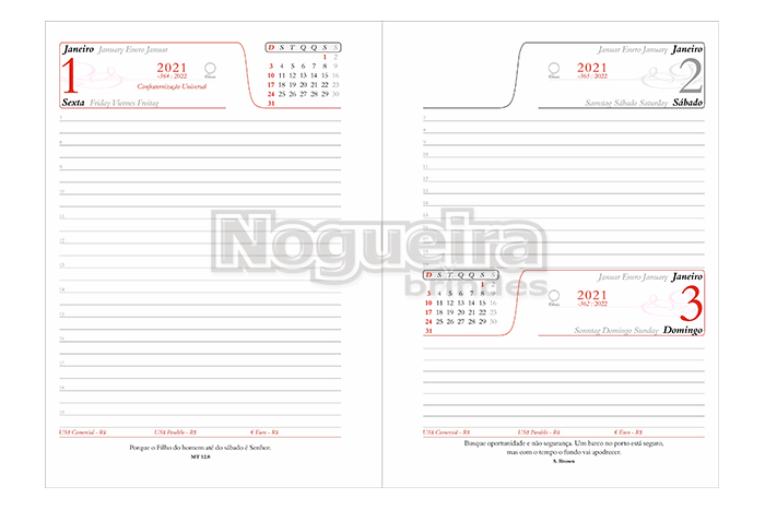 Agenda de Couro Sintético Personalizada