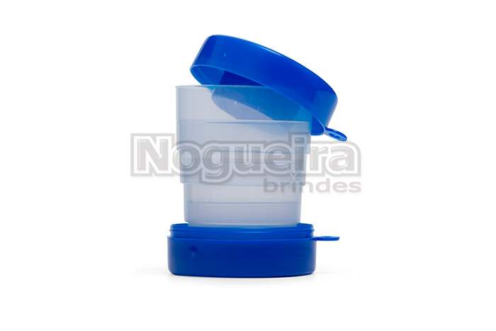 Copo Retrátil com Porta Comprimido