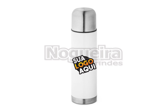 Garrafa Térmica Branca Personalizada