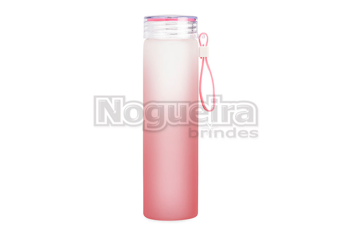 Garrafa de Vidro Jateado Personalizada