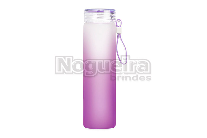 Garrafa de Vidro Jateado Personalizada