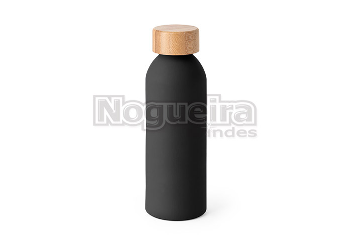 Garrafa com Tampa em Bambu Personalizada