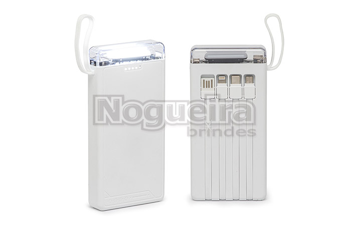 Carregador Portátil com Lanterna Personalizado