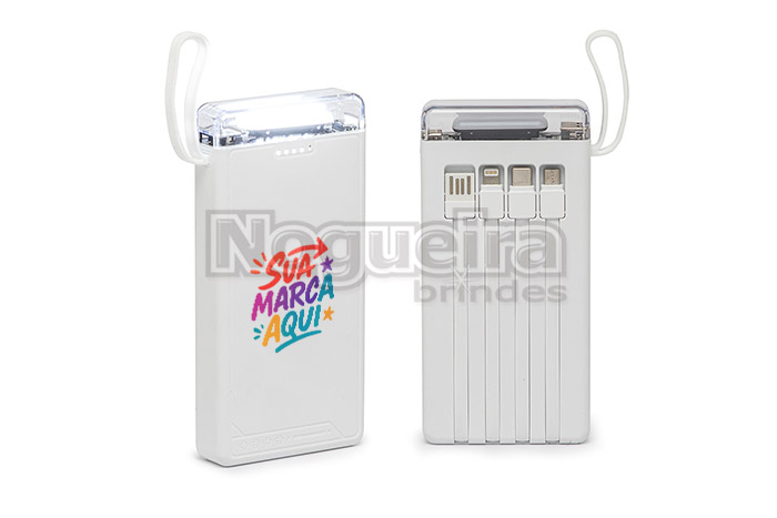 Carregador Portátil com Lanterna Personalizado