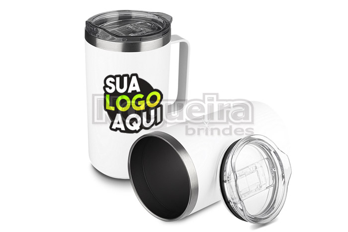 Caneca Térmica 750 ml com Tampa Personalizada
