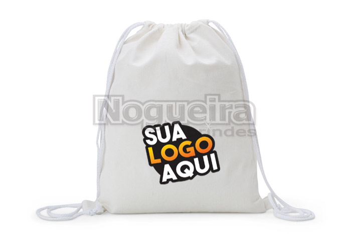 Mochila Saco de Algodão Personalizada